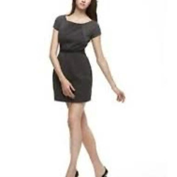 Theory Joena Mini Notorious Contrast Pockets Round Neck Sheath Dress Women's 8 - Picture 1 of 13